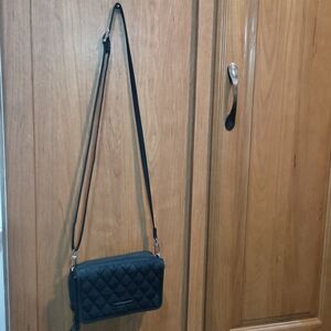 Vera Bradley Elegant Black Small Quilted Crossbody Bag